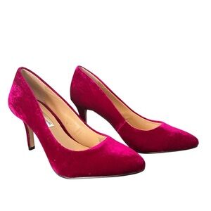 INC Int’l Concept Wedding Cocktail Fuschia Velvet Pumps Size 5.5 Shoes